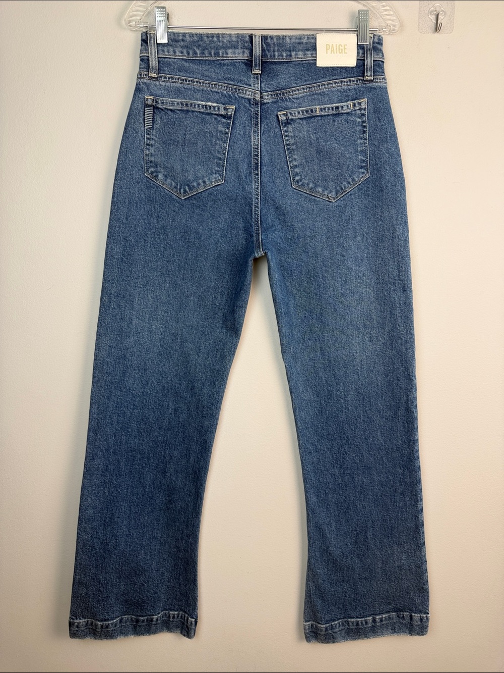 Paige Leenah Wide Leg High Rise Jean Organic Cotton Stretch Size 28 Clean Beauty - Picture 10 of 16